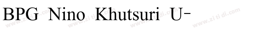 BPG Nino Khutsuri U字体转换